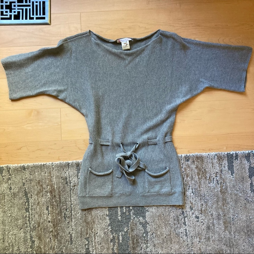 Paul & Joe Sister boatneck sweater tunic gray wool silk blend size 1